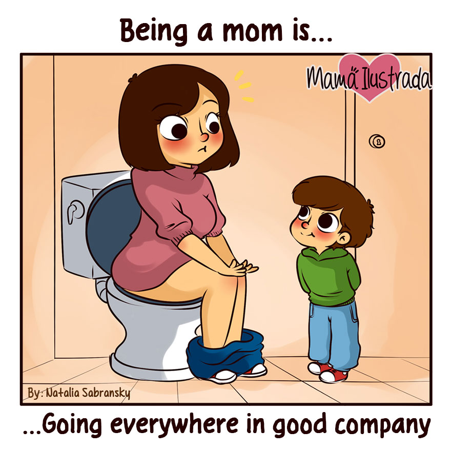 Да бъдеш майка е... да ходиш навсякъде с добра компания